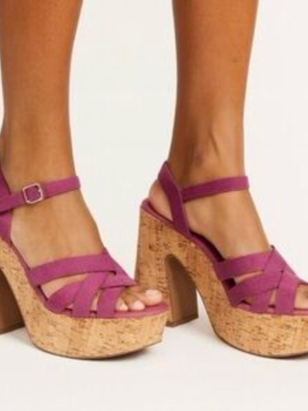 Free people heels summer beach cork
